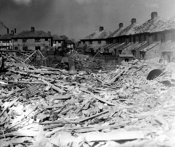 WW2 Merseyside Air Raid Bomb Damage 1940 The bomb damaged houses in Liverpool