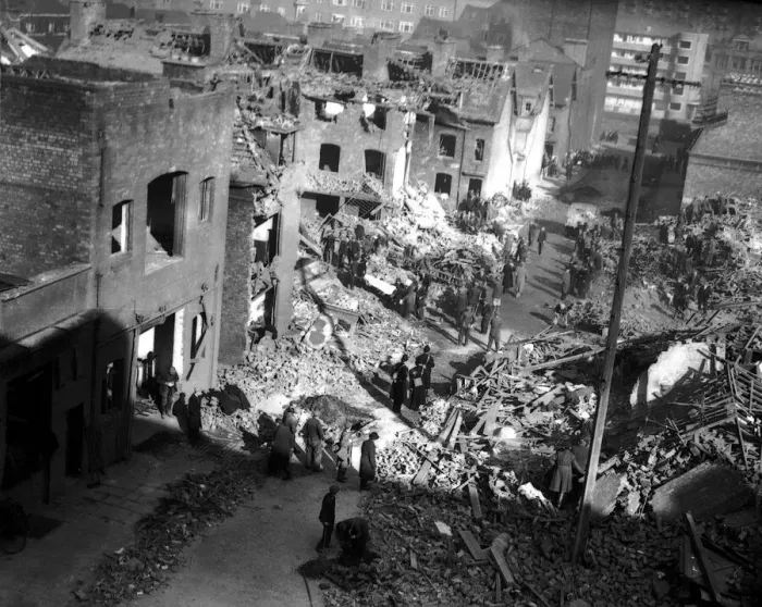 Framed Print : WW2 Merseyside Air Raid Bomb Damage 1940 Civilians Framed Print : WW2 Merseyside Air Raid Bomb Damage 1940 Civilians