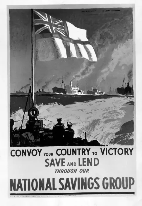 Framed Print : WW2 poster asking people to save through National Savings Group Framed Print : WW2 poster asking people to save through National Savings Group