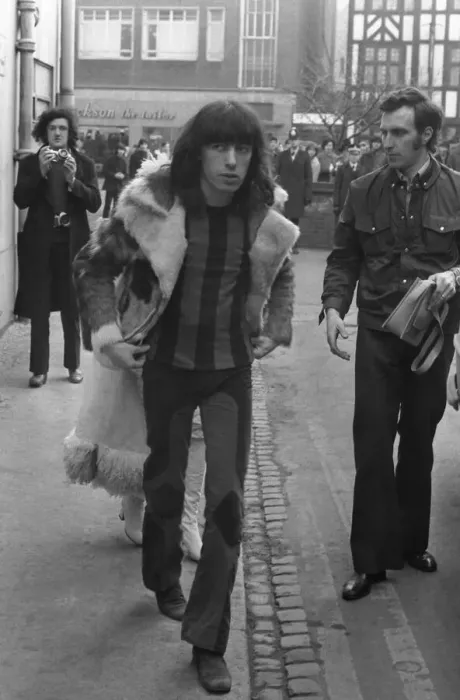 Framed Print : Bill Wyman arrives at Coventry Theatre where The Rolling Stones will be playing to a full Framed Print : Bill Wyman arrives at Coventry Theatre where The Rolling Stones will be playing to a full