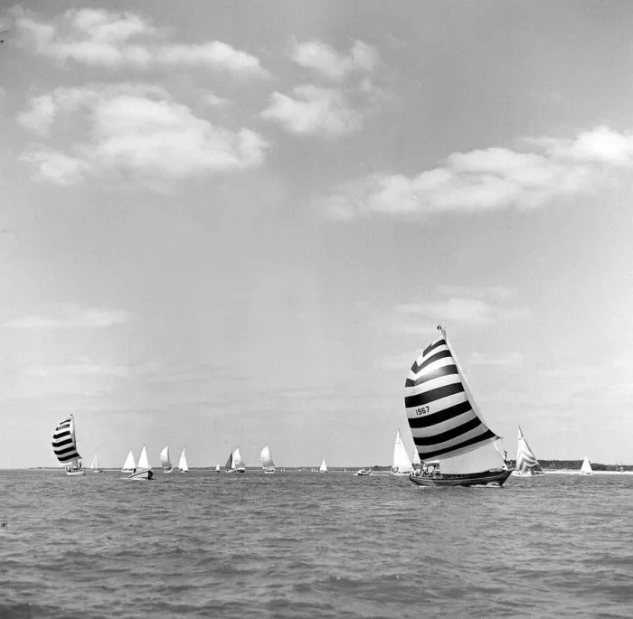 Framed Print : Yachting at Cowes Aug 1964 Framed Print : Yachting at Cowes Aug 1964