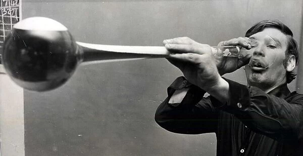 Yard of Ale - Sinking a yard of ale, Roy Turrell aged 24, of Barons Close, Llantwit Major