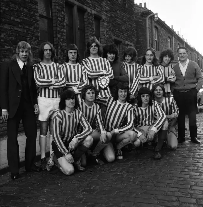 Framed Print : Yarm Road Methodist Youth Club, Football Presentation. 1973 Framed Print : Yarm Road Methodist Youth Club, Football Presentation. 1973