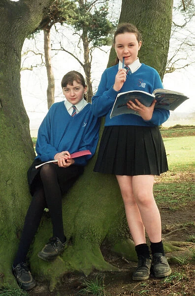 Year 7 poets - Rebecca Malley (left) received 1st prize