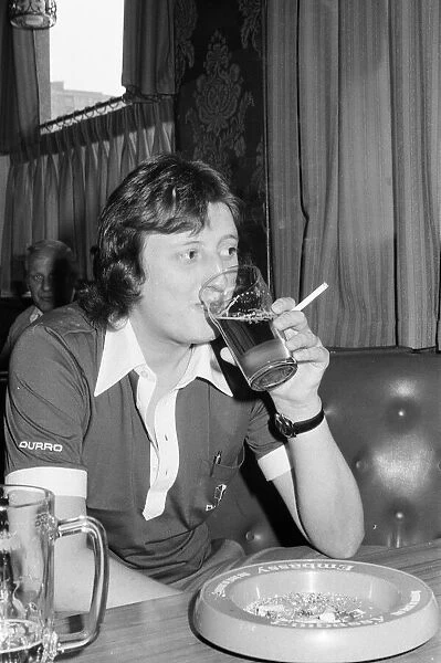 Twenty One year old British darts player Eric Bristow at his local pub in North London