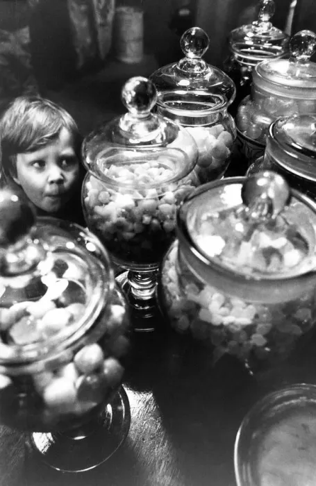 Framed Print : Three year old Christopher Kerr got a big bag of sweets for tuppence at the rebuilt Co-op Framed Print : Three year old Christopher Kerr got a big bag of sweets for tuppence at the rebuilt Co-op