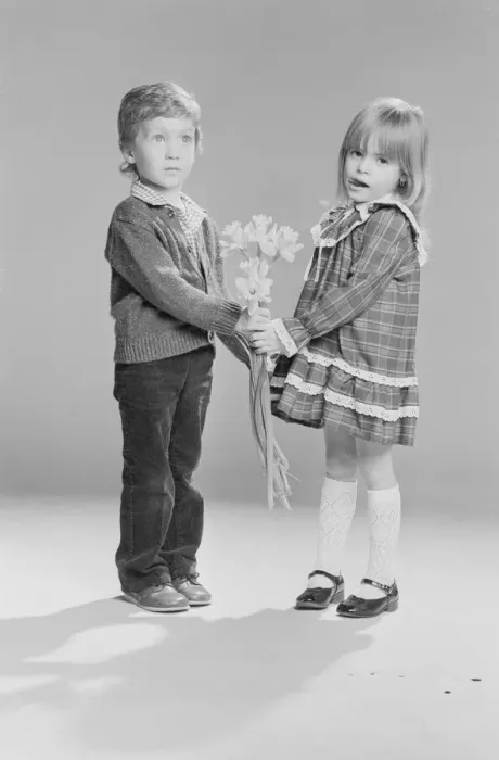 Framed Print : Four year old Ian Ross from Westminster with his Valentine Chantelle Smith from Islington Framed Print : Four year old Ian Ross from Westminster with his Valentine Chantelle Smith from Islington