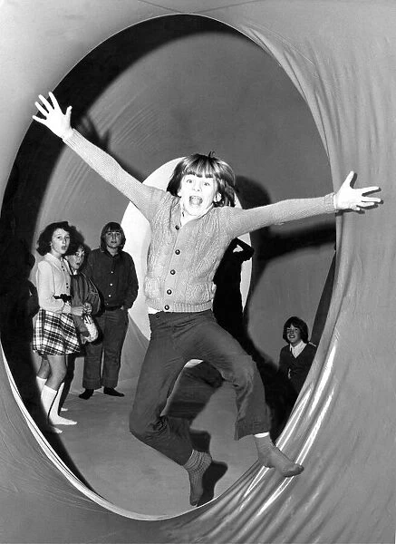 Twelve year old Kevin Taylor of Fenham living it up in Spaceage Inflatable at Denton Dene