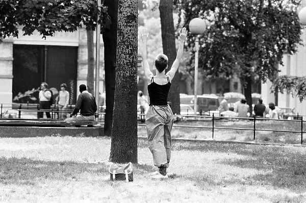 Yoga in the Park, New York, USA, June 1984