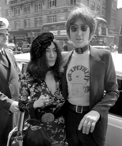 Yoko Ono launches her new book 'Grapefruit'accompanied by her husband
