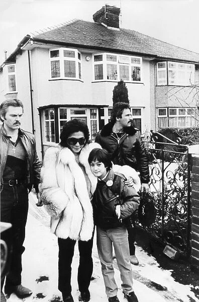 Yoko Ono and her son Sean Lennon visit Liverpool. They are pictured outside