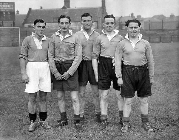 York City F. C. Players 1946 - 7. Left to right. Irwin (half back)
