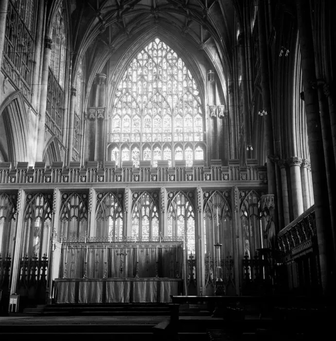 Framed Print : York Minster General Interior View. 3rd April 1961