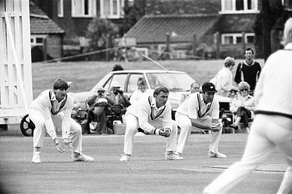 Yorkshire fielders Martyn Moxon, Kevin Sharp and Phillip Carrick seen here during