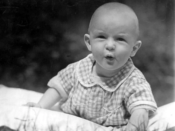 Young baby in pram Circa 1945 P044451