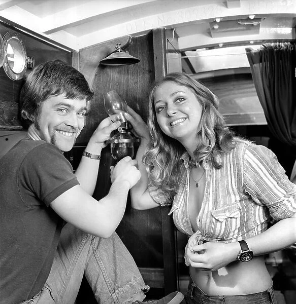 Young couples round the world voyage. Jane Owen aged 23 of Cardiff and Geoff Burrel