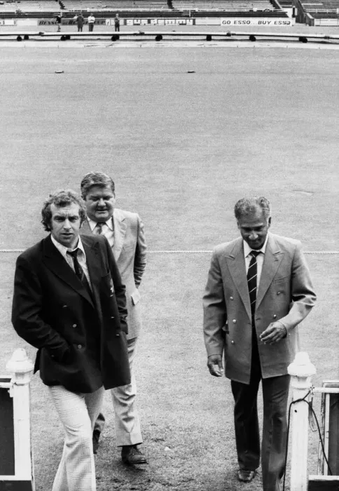 Framed Print : Young England captain David Lloyd (left) Lancashire CCC Secretary Jack Wood Framed Print : Young England captain David Lloyd (left) Lancashire CCC Secretary Jack Wood
