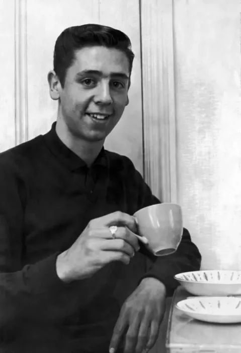 Framed Print : Young footballer Don Masson of Middlesborough heaving a cup of tea after hearing the news Framed Print : Young footballer Don Masson of Middlesborough heaving a cup of tea after hearing the news