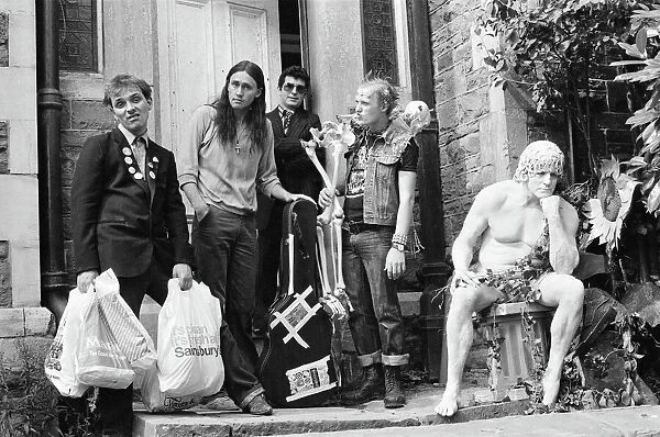 The Young Ones filming on location in Bristol. Starring Rik Mayall as Rick