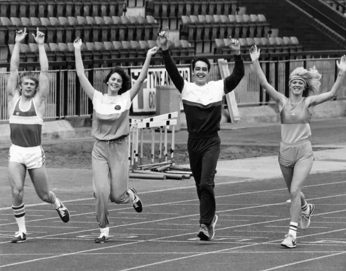 Framed Print : Young people having fun sporting the latest in sports fashion