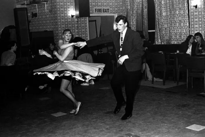 Framed Print : Some young people Rock and Roll dancing at a club in Gateshead on February 15, 1980 Framed Print : Some young people Rock and Roll dancing at a club in Gateshead on February 15, 1980