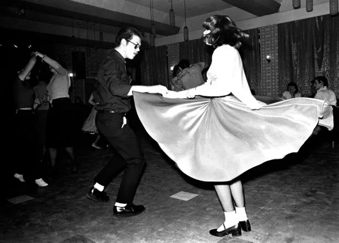 Framed Print : Some young people Rock and Roll dancing at a club in Gateshead on February 15, 1980 Framed Print : Some young people Rock and Roll dancing at a club in Gateshead on February 15, 1980