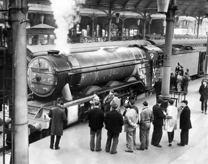 Framed Print : Young train spotter were able to take a look at railway history on 23rd February 1965 Framed Print : Young train spotter were able to take a look at railway history on 23rd February 1965