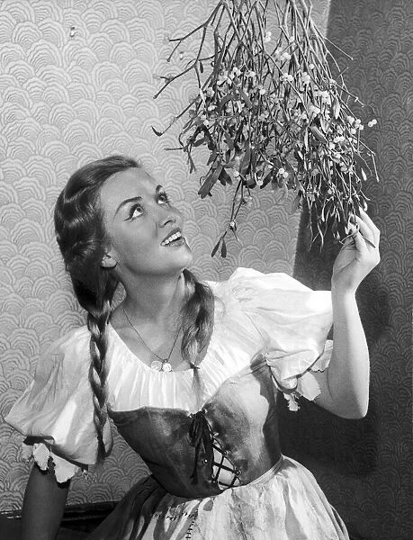 Young woman with Mistletoe, 4th November 1959