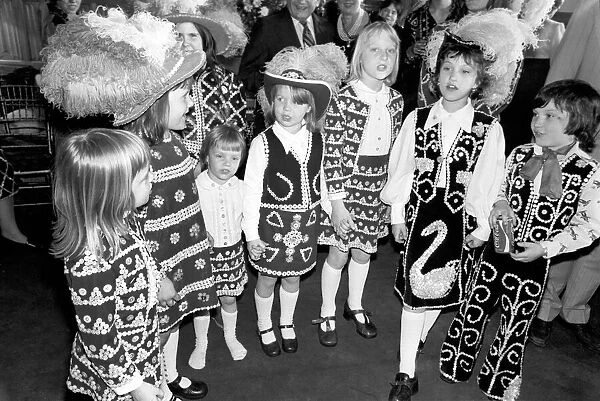 Younger members of the Pearly Kings and Queens seen here at a gathering of the families