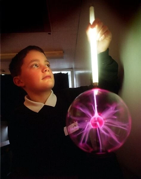 A youngster discovers the power of electricity at the University of edinburgh sci-fun