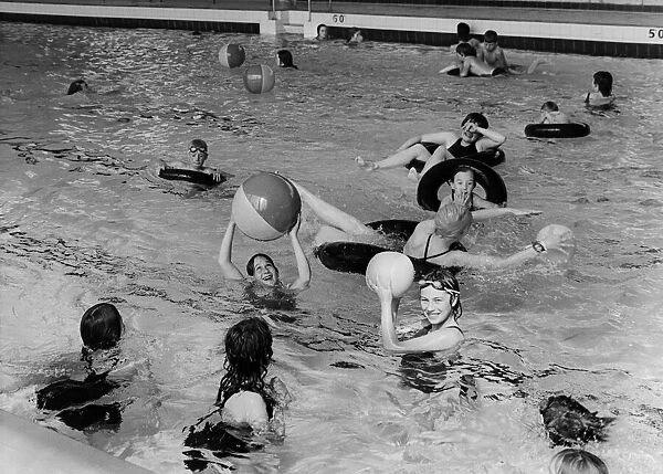 Youngsters enjoy fun and games during a Come On In session at Stanley Baths