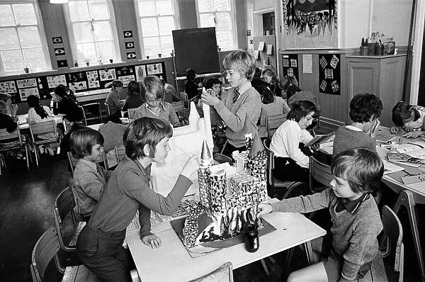 Youngsters settle in at Providence School. 1973