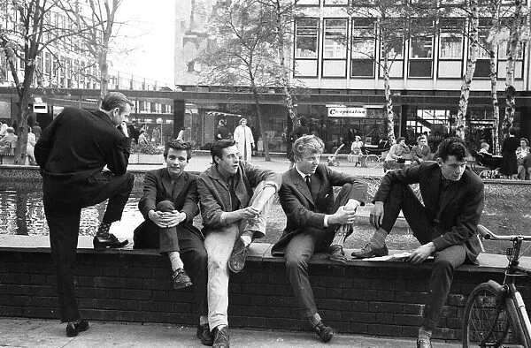Youths in Stevenage, Hertfordshire. 13th October 1959