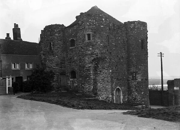 Ypres Tower, Rye, East Sussex. View from the road. 1924