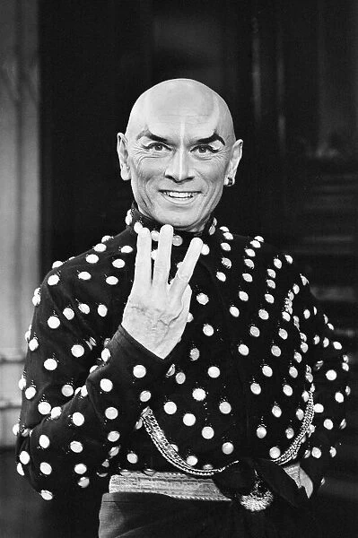 Yul Brynner, Actor at the London Palladium Theatre, 22nd August 1980