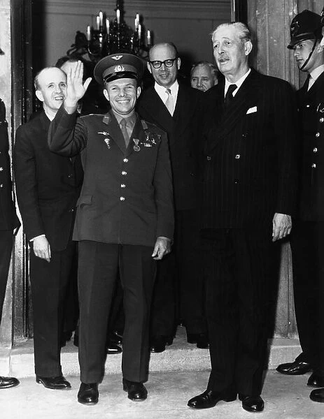 Yuri Gagarin seen here with Prime Minister Harold Macmillan at Admiralty House