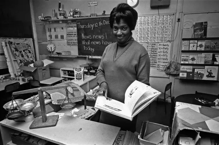 Framed Print : Yvonne Conolly Britains first female black headteacher seen here at Ringcross Framed Print : Yvonne Conolly Britains first female black headteacher seen here at Ringcross