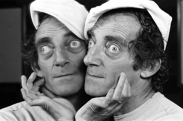 Zany comedian Marty Feldman seen here posing for the Daily Mirror 29th August 1982