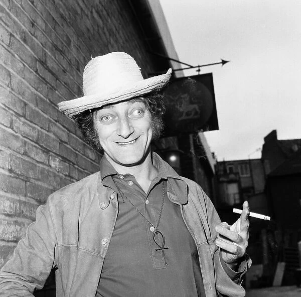 Zany comedian Marty Feldman seen here posing for the Daily Mirror at the Lime Grove