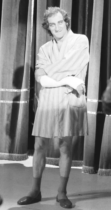 Framed Print : Zany comedian Marty Feldman seen here on the set of his new television series Framed Print : Zany comedian Marty Feldman seen here on the set of his new television series