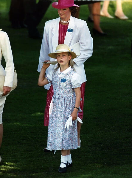 Zara Phillips attends Royal Ascot wears hat June 1989
