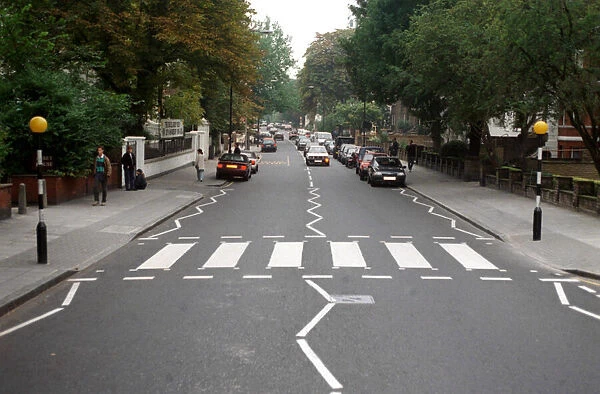 Zebra crossing at Abbey Road studio in London 1994