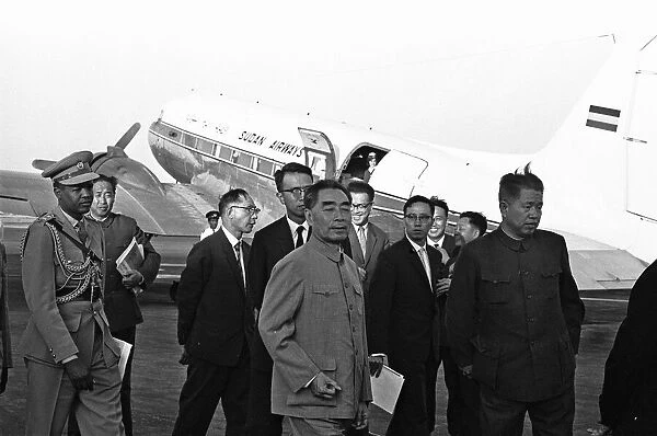 Zhou Enlai Premier of the Peoples Republic of China, seen here arriving at Khartoum