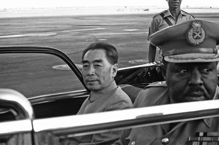 Framed Print : Zhou Enlai Premier of the Peoples Republic of China, seen here arriving at Khartoum Framed Print : Zhou Enlai Premier of the Peoples Republic of China, seen here arriving at Khartoum
