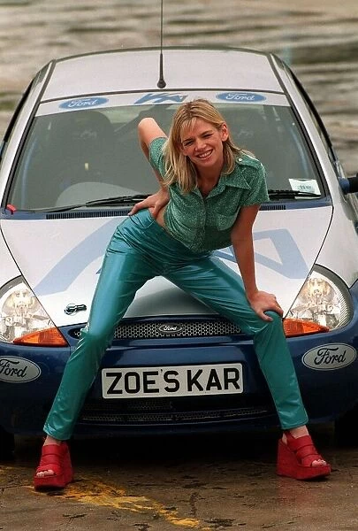 Zoe Ball with her car TV Presenter and Radio DJ A©mirrorpix