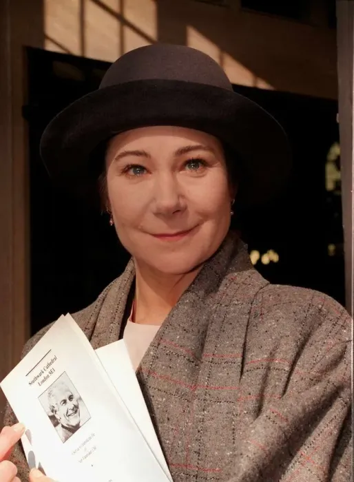 Framed Print : Zoe Wanamaker actress pictured at a memorial service for her father Sam Wanamaker Framed Print : Zoe Wanamaker actress pictured at a memorial service for her father Sam Wanamaker