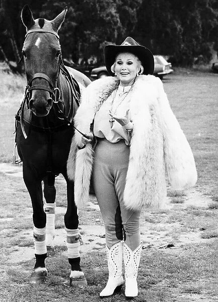 Zsa ZSa Gabor Actress pictured at Guards Polo Club. She plays the game in Florida
