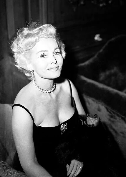 Zsa Zsa Gabor at a reception at The Dorchester Hotel, London