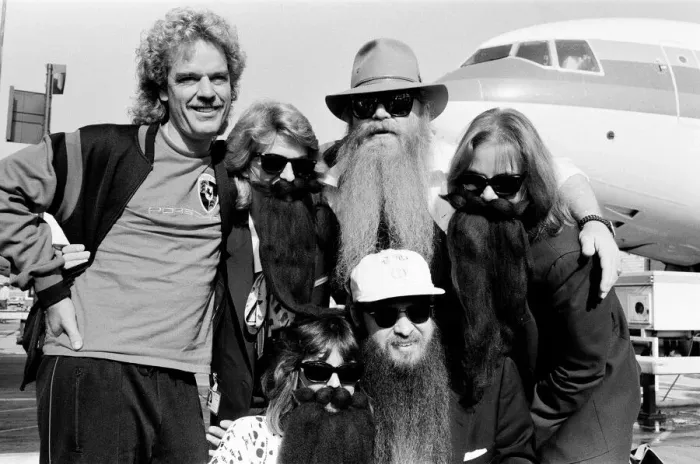 Framed Print : ZZ Top arrive at Gatwick Airport. 10th September 1986 Framed Print : ZZ Top arrive at Gatwick Airport. 10th September 1986