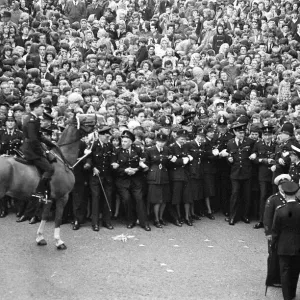 10 July 1964 Crowds of fans outside the ABC theatre as the Beatles arrive